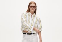 【折后$12.5 包邮】J.Crew 女士条纹棉府绸短款全开扣衬衫!