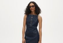 【折后$16.25 包邮】J.Crew 女士牛仔修身直筒连衣裙!