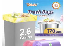 【折后$4.79 Prime包邮】2.6加仑小号垃圾袋 170个!
