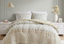 三种尺寸同价 !【折后$24.99】Macy’s Chloe 可双面使用舒适床品3件套