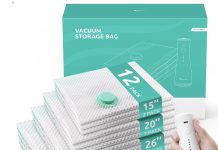 【折后$8.15 Prime包邮】真空衣物收纳袋 12个+电动泵!