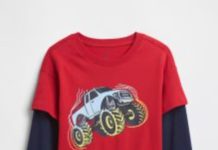 白菜价!【折后$3.81 包邮】babyGap 图案长袖T恤 多色选