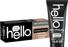【折后$2.69 Prime包邮】hello Epic Whitening 活性炭美白牙膏 4oz