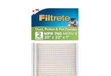 【折后$11.63 Prime包邮】Filtrete 20×22×1英寸空调滤芯 2只装