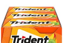 【折后$7.59 Prime包邮】Trident 热带水果无糖口香糖 168粒装