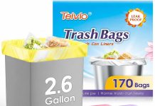 【折后$4.79 Prime包邮】2.6加仑小号彩色垃圾袋 170只装