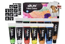 【折后$4.99 Prime包邮】】布料专用丙烯颜料 12色!