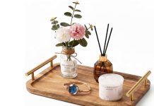 【折后低至$10.28 Prime包邮】天然相思木托盘 2件套