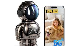 【折后$34.99 Prime包邮】双向语音 宇航员机器人摄像头+时钟