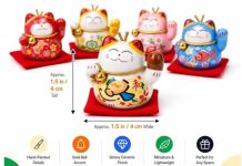 【折后$9.49 Prime包邮】日式招财猫五福摆件 5个