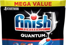 【折后$17.85 Prime包邮】Finish Quantum 洗碗机洗涤凝珠 100颗