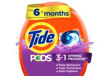 买四瓶太划算了!【折后$51.01 包邮】Tide PODS 3合1洗衣凝珠 112颗*四瓶!