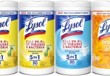 【折后$12.72 Prime包邮】Lysol 多用途消毒湿巾 80抽×4罐