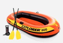 【折后$19.99 Prime包邮】INTEX Explorer 300 三人充气船 配48英寸船桨
