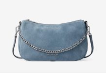 1.9折!【折后$50.39 包邮】Michael Kors Carmela 中号麂皮斜挎包