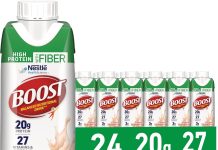 【折后$22.15 Prime包邮】BOOST 高蛋白高纤营养奶昔 24瓶
