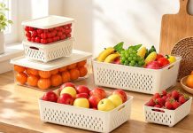 【折后$13.74 Prime包邮】多功能沥水果蔬保鲜盒 4件套