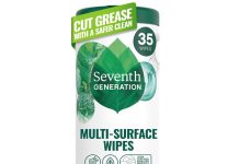 【折后$3.03 Prime包邮】Seventh Generation 多用途去油去污清洁湿巾 35片