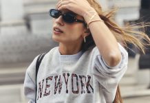 【折后$31.98 包邮】LOFT New York 豹纹字母印花卫衣