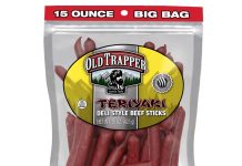 【折后$9.99 Prime包邮】Old Trapper Deli-Style 照烧味牛肉棒 15oz