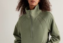 【折后$62.4】Lululemon Scuba Oversized Funnel-Neck 女士宽松高领半拉链长款卫衣