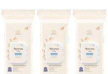 一包才$1+! 【折后$3.98 Prime包邮】Aveeno 艾惟诺婴儿敏感肌全身湿巾 64片×3包