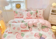 【折后$15.96 Prime包邮】MorroMorn 可爱草莓床上用品 Twin Size!