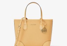 1.8折!【折后$47.99 包邮】Michael Kors Eva 超小号皮革托特包