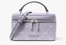 1.6折!【折后$55.99 包邮】Michael Kors Vivi 小号老花化妆斜挎包