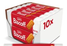 和下午茶绝搭!【折后$17.79 Prime包邮】Lotus Biscoff 比利时焦糖饼干 8.8oz×10包