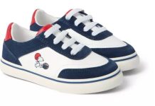 【折后$23.39 包邮】Janie and Jack 史努比翻毛皮儿童运动鞋