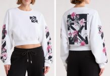 27折史低!【折后$159.97 包邮】Off-White 女士短款印花圆领卫衣 两色选