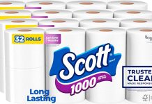【折后$23.09 Prime包邮】Scott 1000 Trusted Clean 单层卫生纸 32卷装