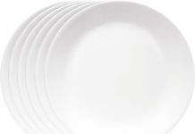 【折后$19.94 Prime包邮】Corelle Winter Frost White 康宁三层玻璃餐盘 8.5英寸6只装
