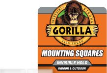 【折后$4.97 Prime包邮】GORILLA 隐形强力双面胶贴 1英寸×24片