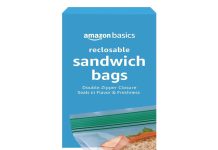 【折后$2.23 Prime包邮】Amazon Basics 双层密封食品保鲜袋 三明治袋100只装