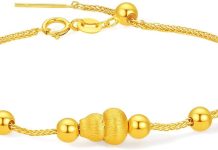 福禄双全!【折后$231.99 包邮】ZHOU LIU FU 周六福24K足金福禄葫芦转运珠手链