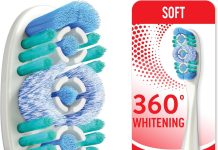 两种折扣!【折后$4.49 Prime包邮】Colgate 高露洁360美白软毛牙刷 4支装