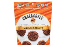 超好吃!疑似bug价!【折后$21.1 Prime包邮】Undercover Chocolate Co 牛奶巧克力藜麦脆片 3oz*12包