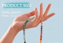 【折后$8.49 Prime包邮】复古彩虹天然石籽珠项链