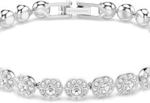 好看!【折后$129 包邮】Swarovski Una Angelic 施华洛世奇天使之吻水晶网球手链