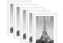 【折后$24.99 Prime包邮】现代简约白色相框 11×17 5个!