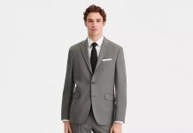 18折!【折后$70 包邮】Kenneth Cole Reaction男士修身西装套装 两件套多色选