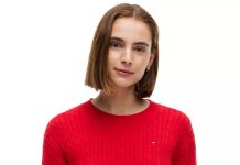 【折后$44.70 包邮】Tommy Hilfiger 女士纯棉绞花圆领针织衫 多色选