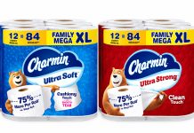 这样买比Costco还便宜!错过拍大腿❗️【折后$27.54 Prime包邮】Charmin 小熊超柔软加厚卫生纸12卷+超强韧加厚卫生纸12卷共24卷!
