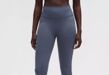 好看!【折后$89 包邮】Lululemon Nulu Satiny-Trim 女士高腰微喇侧开衩瑜伽裤 两色选