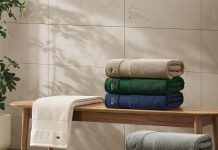 太便宜了!【折后$8.99 Prime包邮】Lacoste Heritage 纯棉擦手巾 16×30英寸