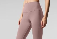 比lulu还便宜!【折后$64 包邮】ALO Yoga Airbrush 女士高腰微喇瑜伽裤