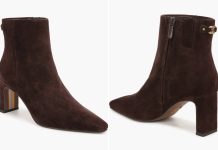 气质!【折后$99.9 包邮】Sam Edelman Saige 女士真皮方头短靴 多色选