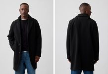 【折后$37.99 包邮】Gap 男士休闲宽松翻领长款大衣